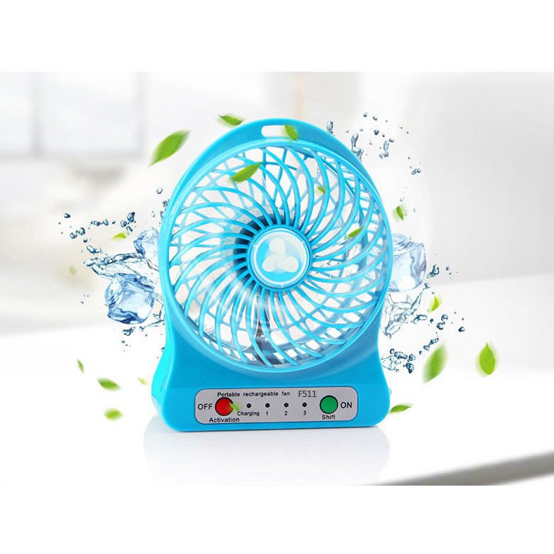 Quạt mini để bàn 3 cấp độ (giao màu ngẫu nhiên)