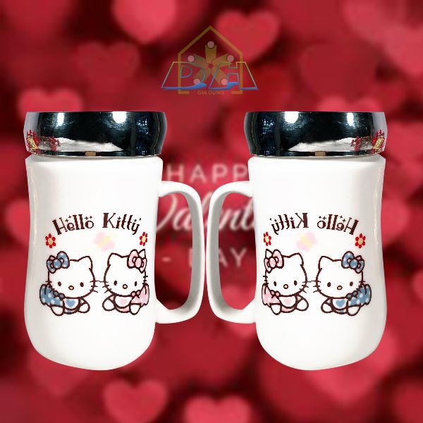 COMBO 2 LY SỨ GIỮ NHIỆT - cốc sứ giữ nhiệt - 2 cốc sứ nắp -Ly giữ nhiệt bằng sứ có nắp đậy