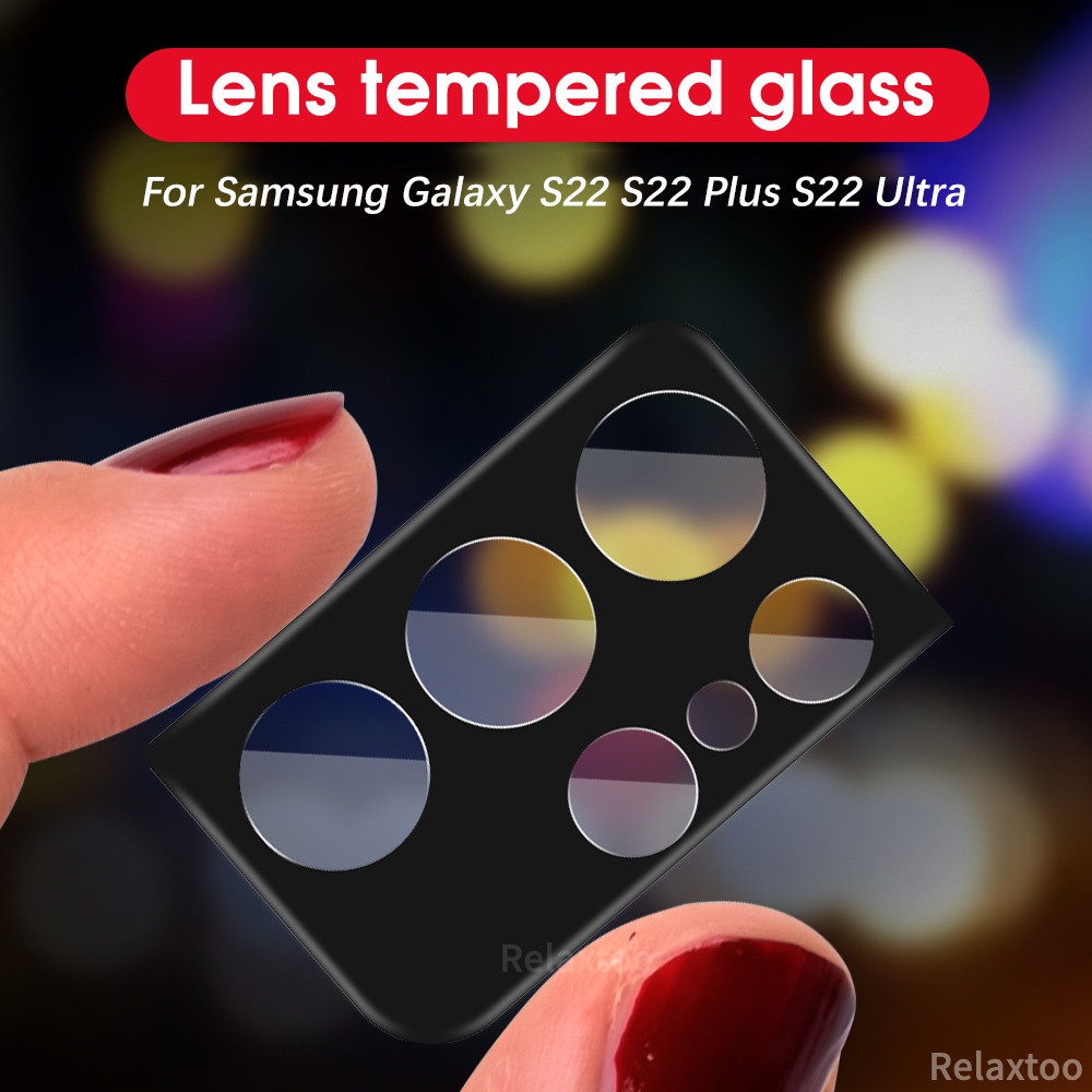 Screen Protector For Samsung Galaxy S22 S21 S20 Ultra Plus FE S22+ S20+ S21 FE S21FE S20FE 4G 5G Full Cover Lens Film 3D Curved Tempered Glass Rear Camera Protective Cover