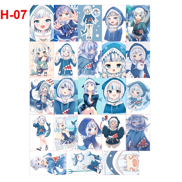 Bộ hình Lomo Card anime Hololive Gawr Gura