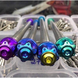 Cốt inox bánh xe titan gr5 , ốc titan gr5 cho vario click vision exciter winner sonic satria raider