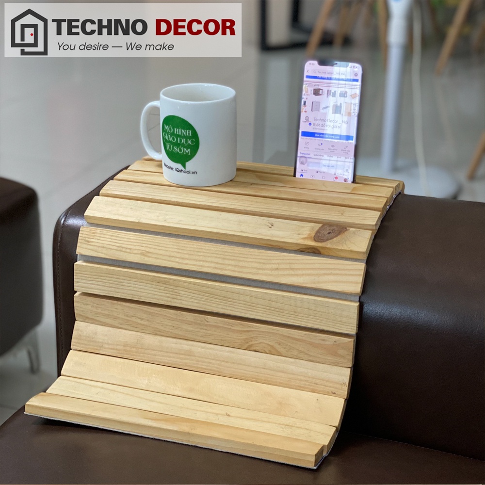 Miếng Lót Gỗ Gấp Gọn Đặt Trên Sofa Chống Trơn Trượt TechnoDecor LC0010 Quấn Gọn Trang Trí Bàn Ăn Sofa Ưu Chuộng Ở Mỹ