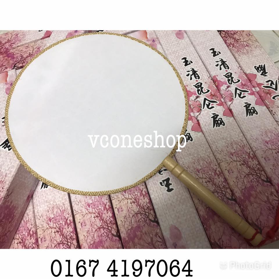 Quạt Tròn Phá vân phiến tam sinh tam thế thập lý đào hoa cầm tay cổ trang phong cách Trung Quốc