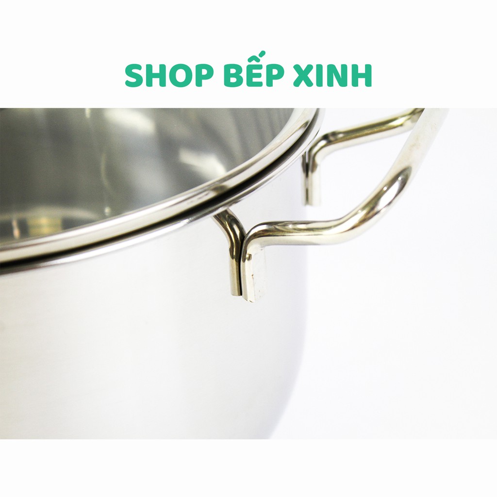 Bộ nồi chảo cao cấp Fivestar 4 chiếc nắp kính , tặng 2 vá canh, inox 430, dùng được bếp từ , gas, hồng ngoại