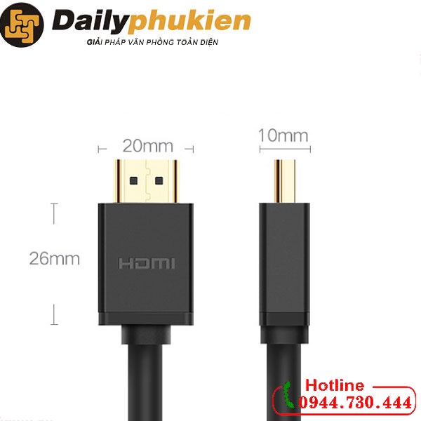 Dây HDMI 10m tròn UGREEN 10110 dailyphukien