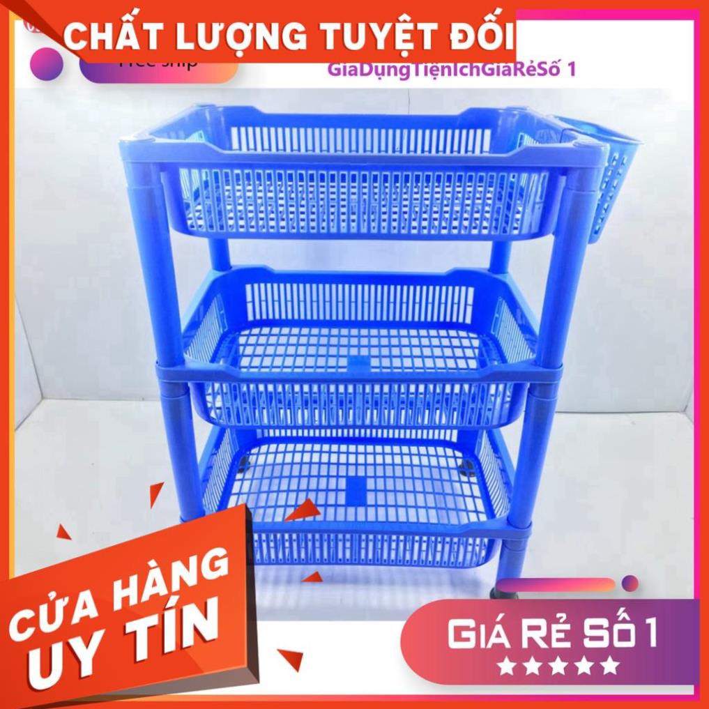 Trạn (Kệ) Bát 3 Tầng Nhựa Việt Nhật - Kèm Ống Đũa - Chất lượng tốt, giá siêu rẻ