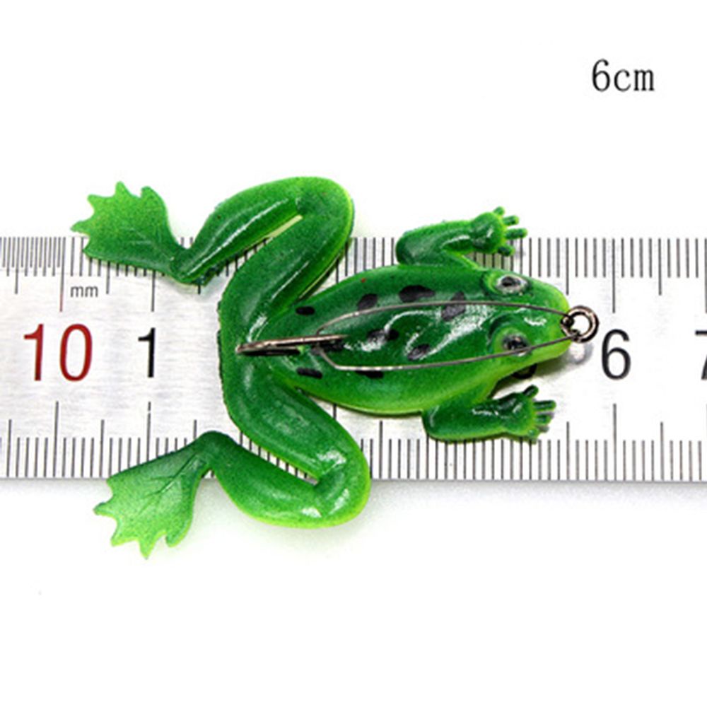 Mồi câu cá giả hình ếch bằng cao su mềm 5.2g/6cm