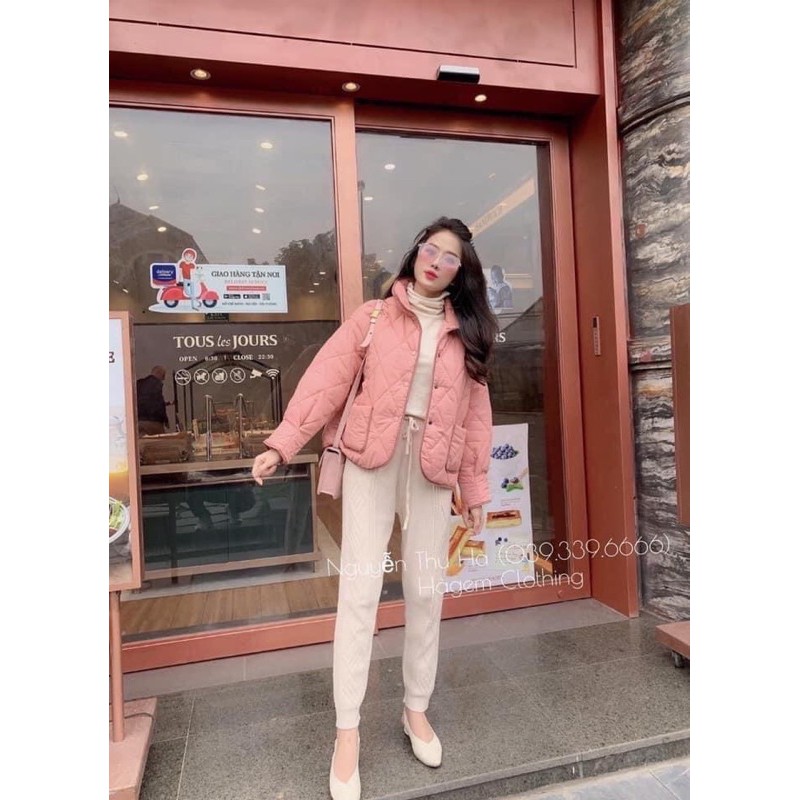 Áo Khoác Phao Trám Ô Viền ❤️freeship ❤️