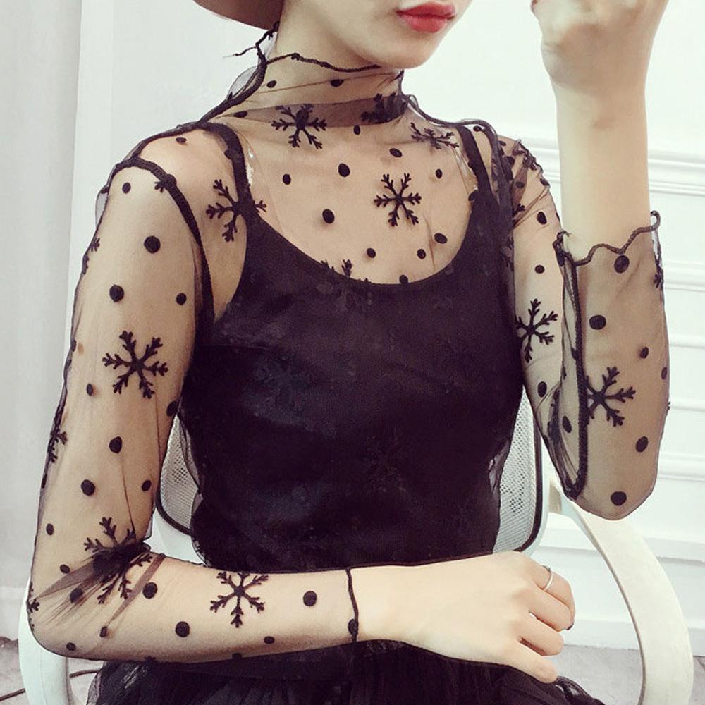 Áo Ren Lưới Không Đường May Thời Trang Gợi Cảm Cho Nữ