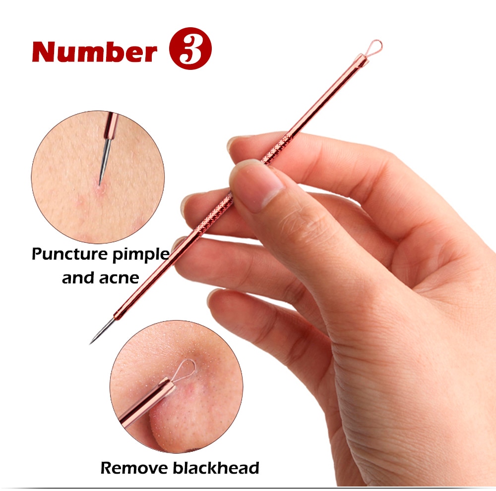 Set 4 cây nặn mụn chất liệu thép không gỉ tiện dụng
