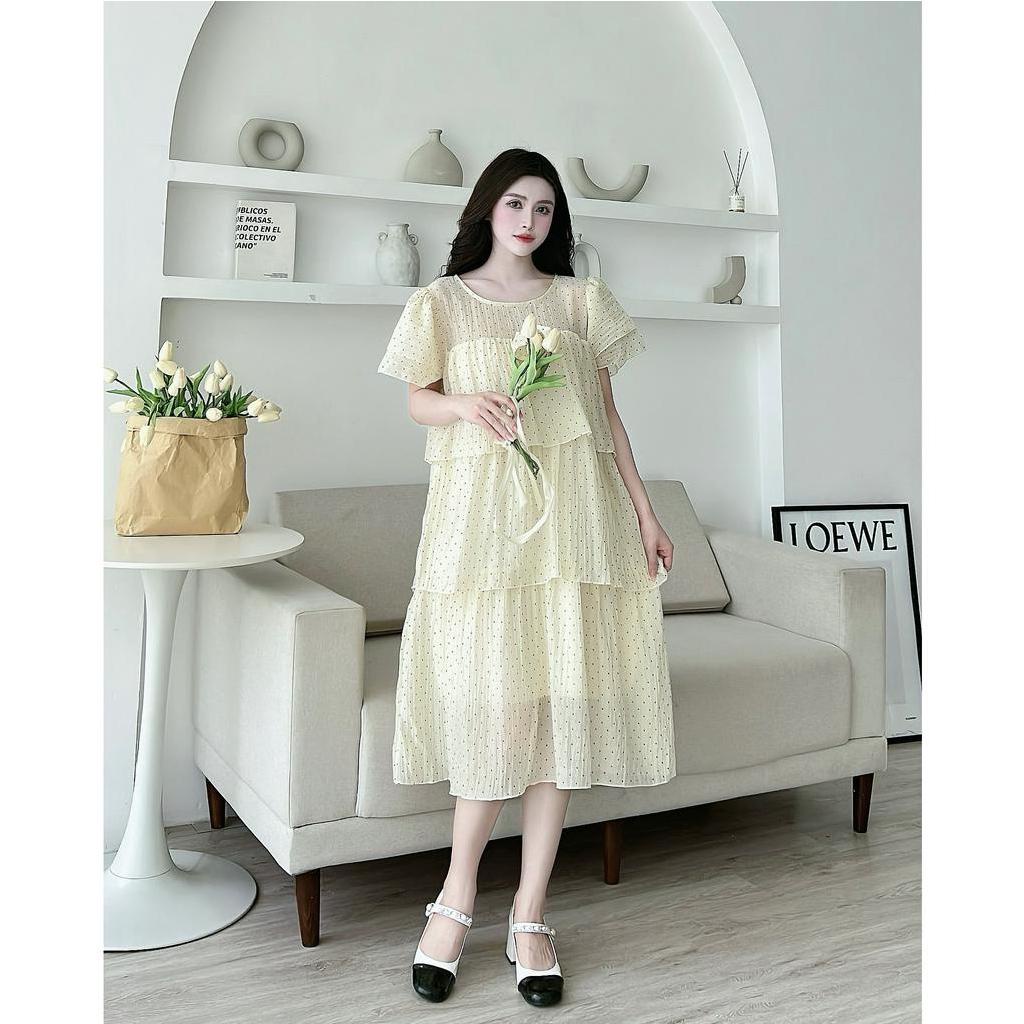 Váy bầu , đầm bầu xinh thiết kế công sở form dáng thoải mái mặc đi làm đi chơi cho mẹ bầu