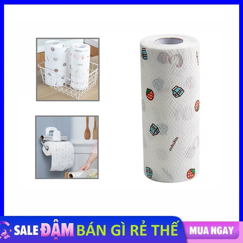 Giấy Lau Đa Năng - Khăn Lau Bếp, Lau Tay Hình Dễ Thương Cuộn Có Thể Giặt Được
