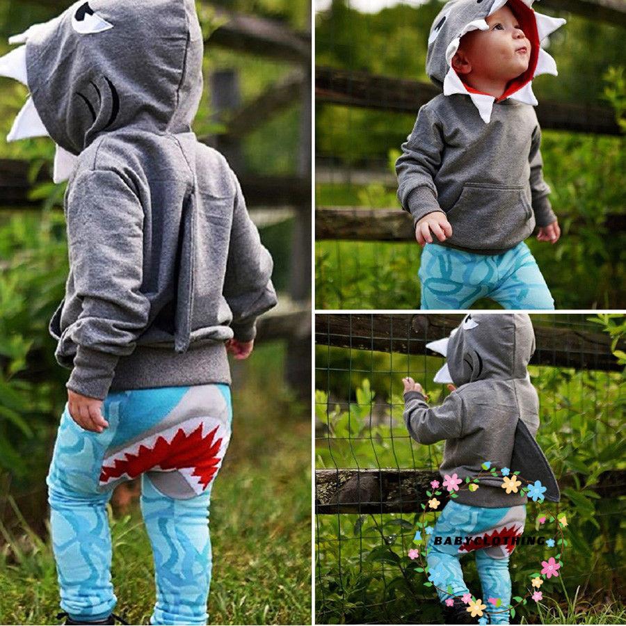 Áo hoodie họa tiết cá mập đáng yêu cho bé