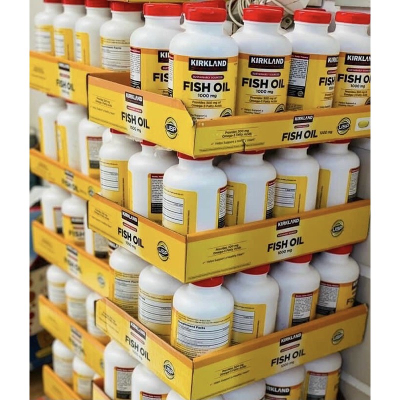 [DATE 2023] Viên uống Dầu Cá Kirkland Fish Oil 1000Mg 400 viên của Mỹ | Thế Giới Skin Care
