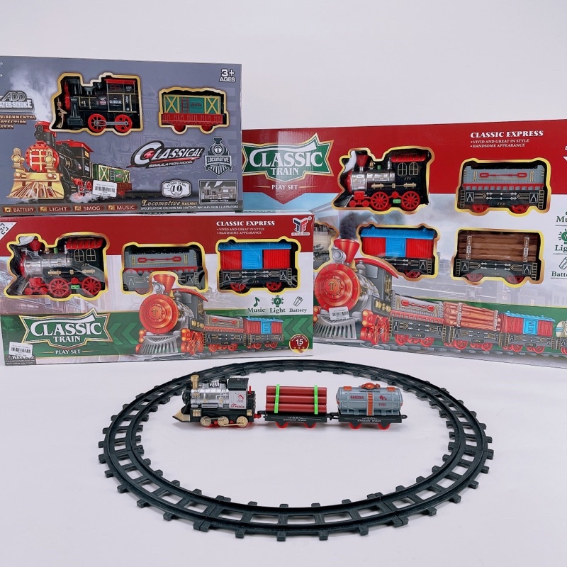 Bộ Đồ Chơi Tàu Hoả Chạy Trên Đường Ray Classic Train Chạy Pin