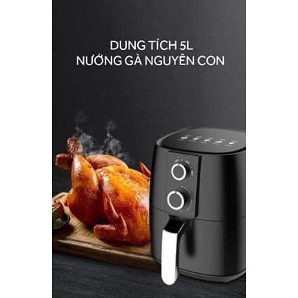 Nồi nướng không dầu, DUNG TÍCH 5L, hẹn giờ 30 Phút