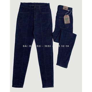 Quần jean Xanh Đậm gân giữa siêu giãn Bigsize