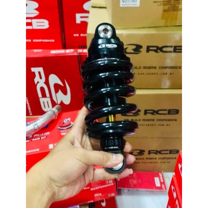 Phuộc sau RCB mẫu S2 lò xo đen ty vàng  wave Exciter 135 ex150  Satria  raider sonic Winner Hàng chính hãng RACING BOY