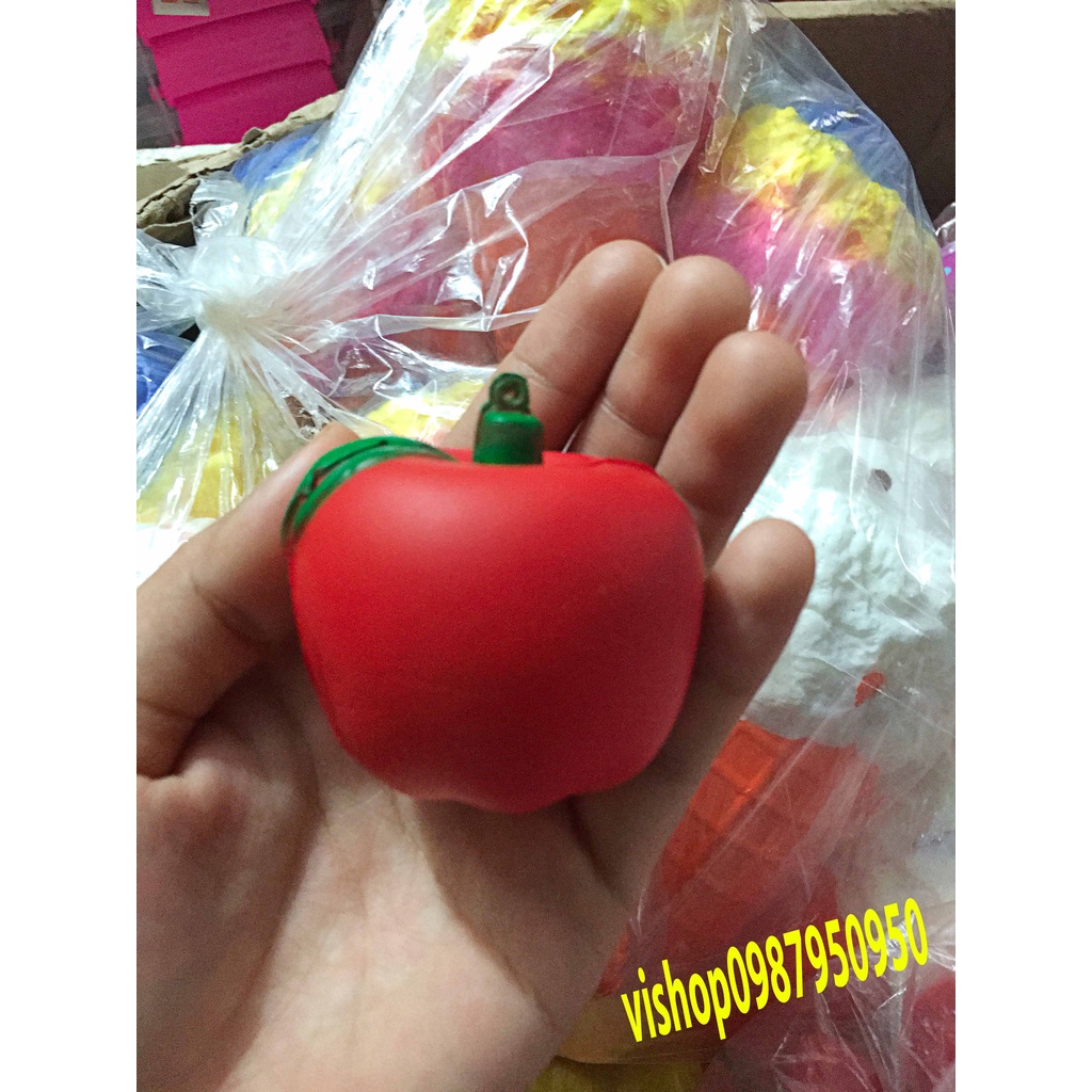 Squishy Hình QUẢ TÁO ĐỎ Đồ Chơi Xốp Giảm Stress Hình mềm mịn dễ Thương đàn hồi Cho Bé