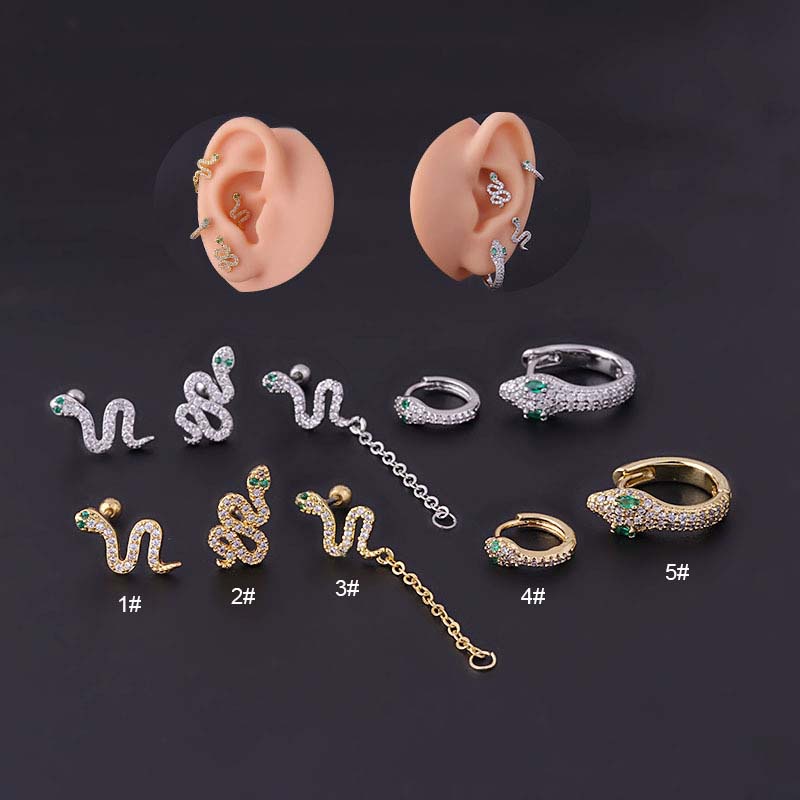 1 Khuyên Tai Hình Rắn Thời Trang 20G