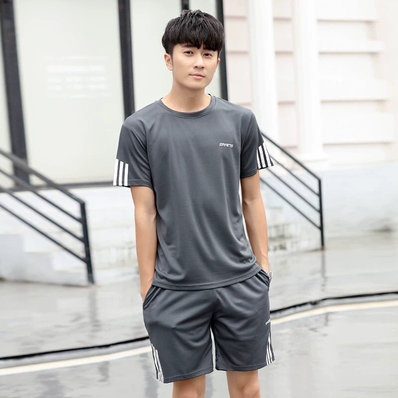 Bộ quần áo thể thao nam nữ in chữ SPORT , sét đồ ngắn mùa hè tập GYM rất đẹp vải thun mè bản mới nhất 2023