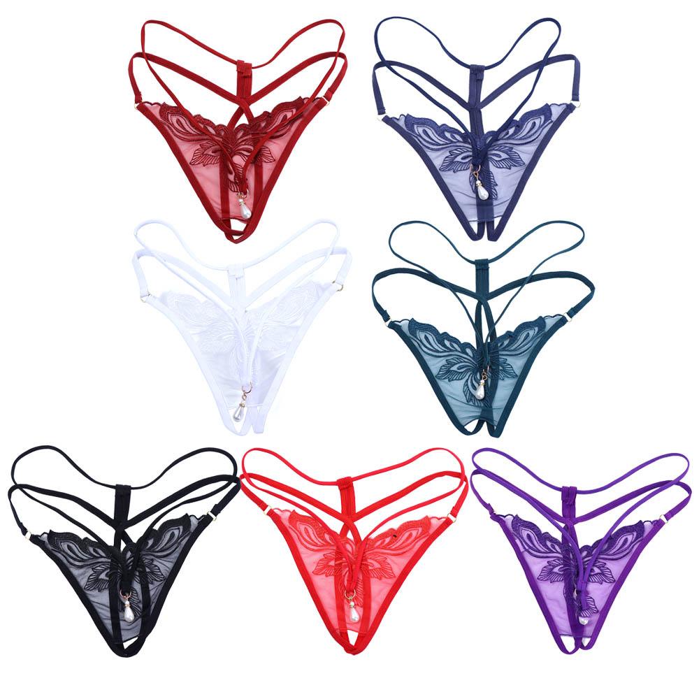 OCEANMAP Quần Lót Nữ Lọt Khe Thêu Hoa Thời Trang Gợi Cảm
