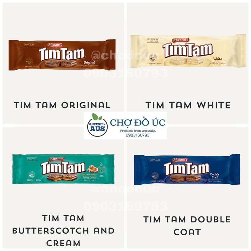Bánh quy phủ chocolate TimTam 🍫 nhập Úc 🇦🇺 đặc sản biểu tượng nước Úc