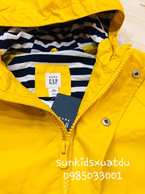 Áo Raincoat GAP 2 màu lót kẻ