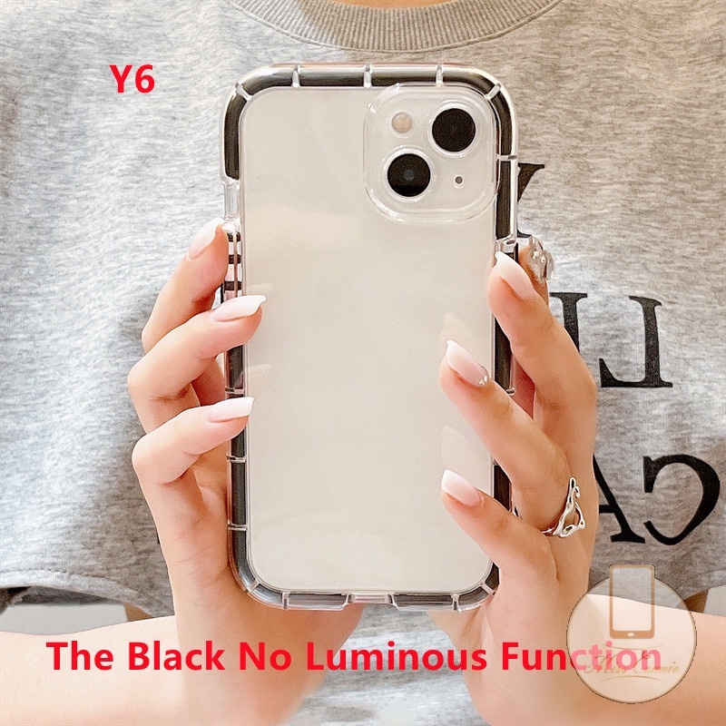 Ốp Điện Thoại TPU Mềm Trong Suốt Màu Dạ Quang Cho IPhone 11 12 13 Pro Max 6 6s 7 8 Plus XR X XS SE 2020