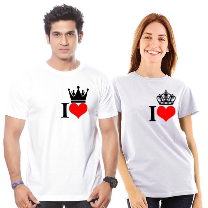 Áo đôi dễ thương thun cotton loại 1 đủ màu size giá 2 áo