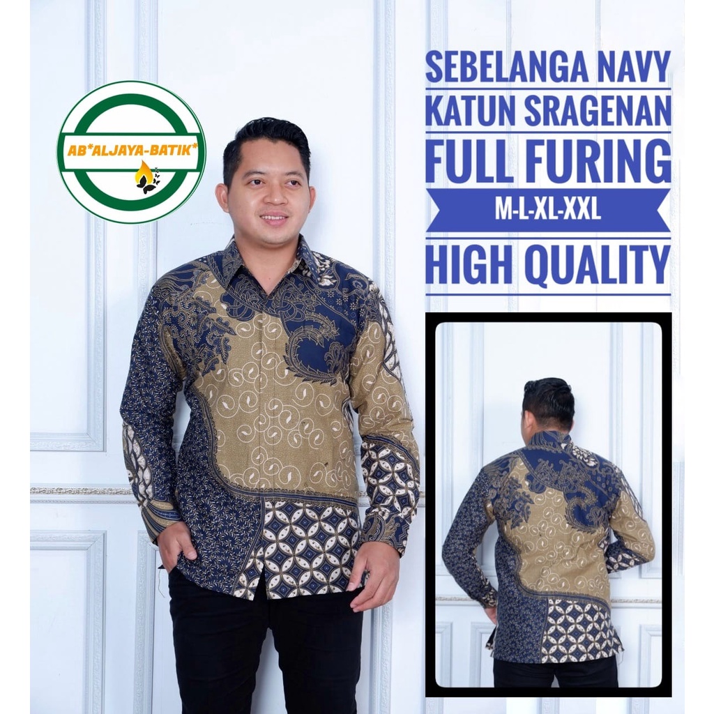 Sebelanga Áo Sơ Mi Nam Tay Dài Màu Xanh Navy Đơn Giản