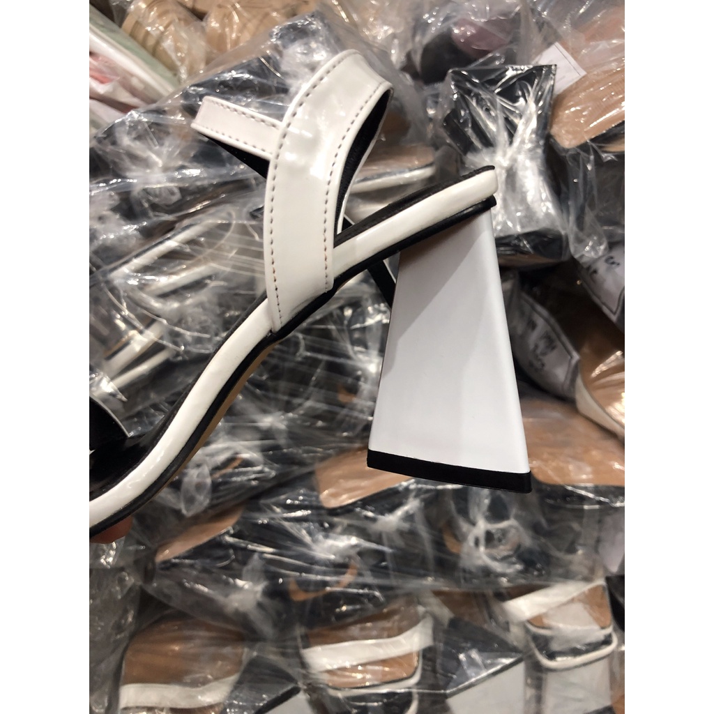 [Siêu Sale] Giày sandal cao gót nữ quai mảnh gót tam giác cao 8p sang chảnh mã L170