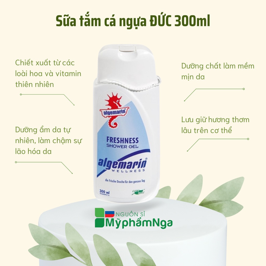 Sữa tắm cá ngựa Đức Algemarin chai vuông 300ml - Hàng chuẩn nội ...