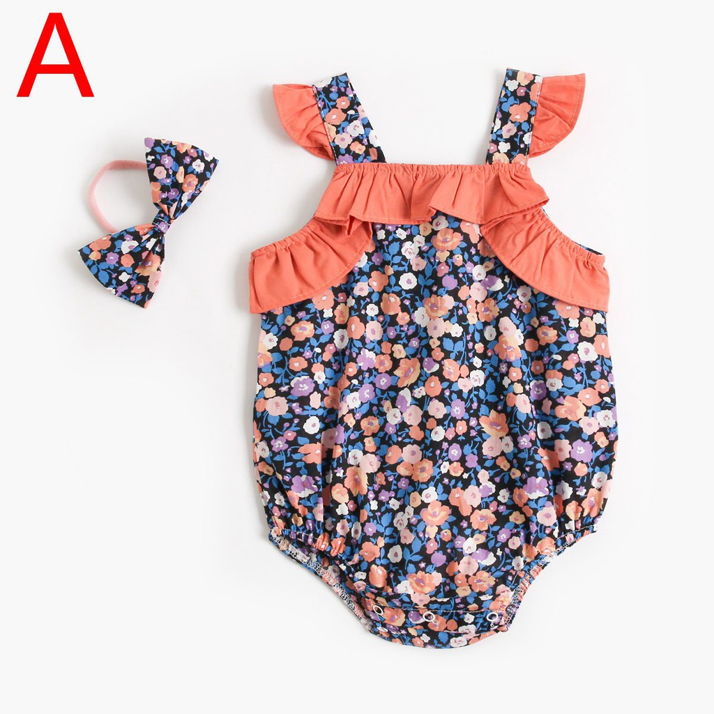 Áo liền quần Sanlutoz họa tiết hoa phong cách công chúa thời trang mùa hè cho bé gái