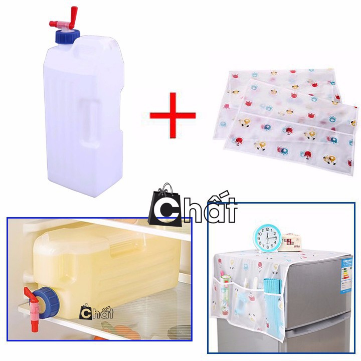 Combo Bình Nước Tủ Lạnh Và Tấm Phủ Tủ Lạnh