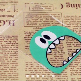 100Pcs Cartoon Monster Cookie Candy Bag Self-Adhesive Plastic