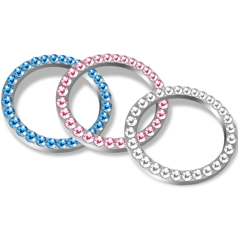 Vòng đính đá pha lê trang trí nút khởi động xe hơi