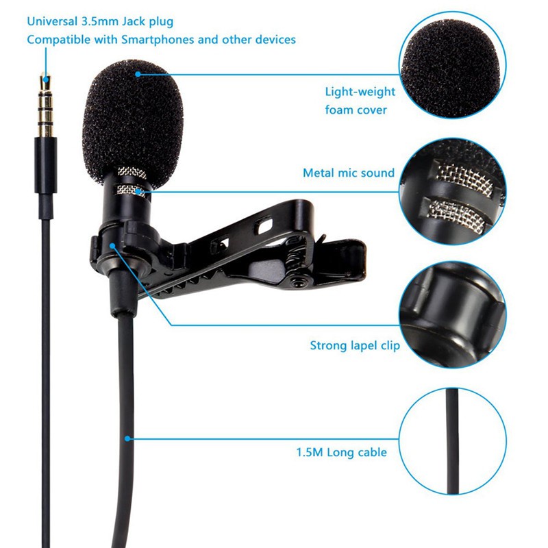 M50Plus Lavalier Microphone 360 Degree Omnidirectional Pickup Microphone 3.5mm Computer Game Live K Song Microphone