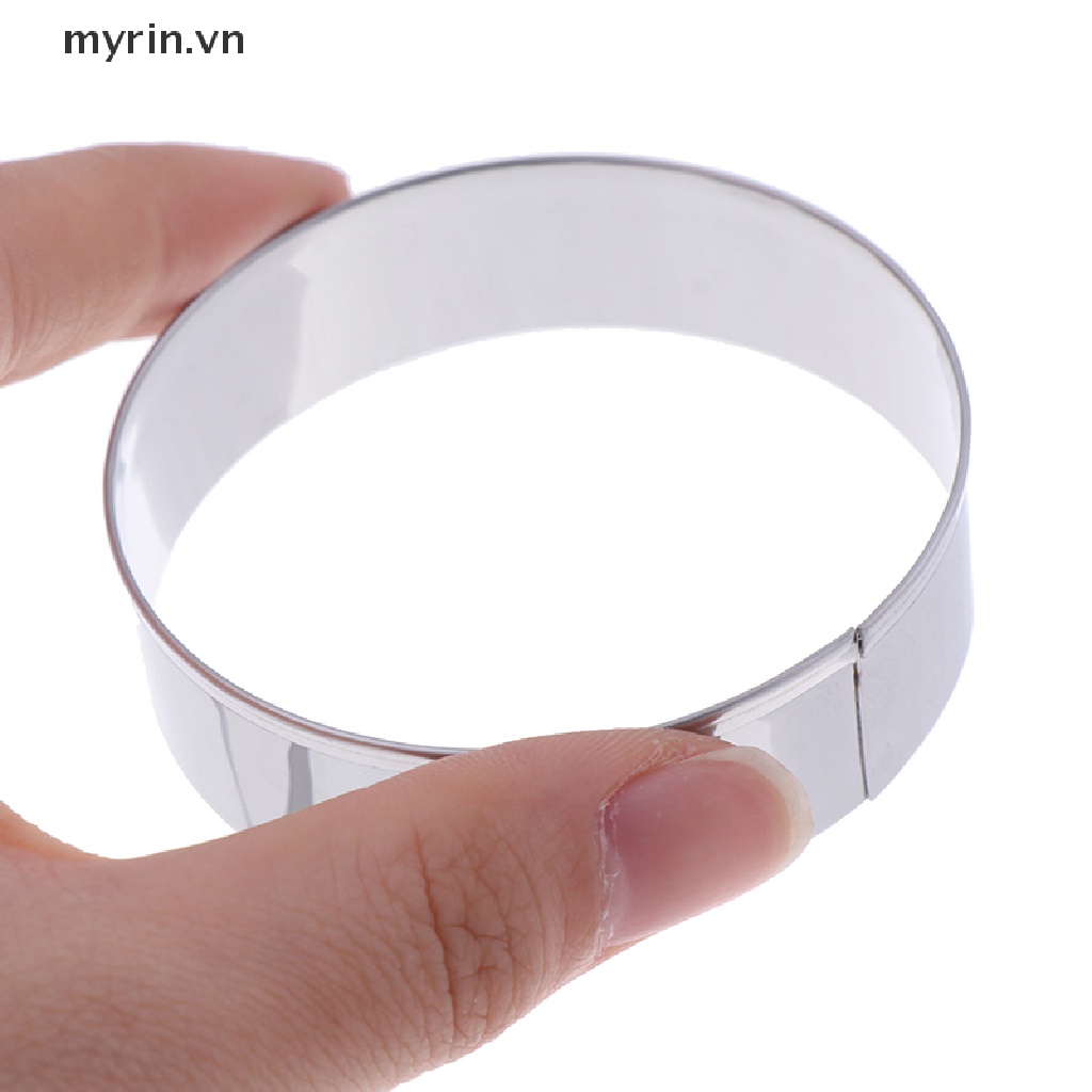 Set 5 Khuôn Cắt Bánh Hình Tròn Bằng Thép Không Gỉ DIY