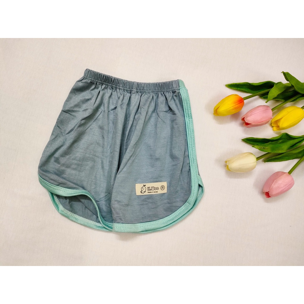 SET 10 Quần đùi KWOO bé trai bé gái Quần chục SallyBaby chất thun lạnh mềm mát phối viền sọc từ 4-17kg QĐ068