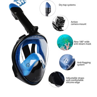 Gowin Bộ mặt nạ lặn với ống thở dễ thở Mặt nạ lặn Mặt nạ lặn Kính bơi cho trẻ em snorkel diving mask for children