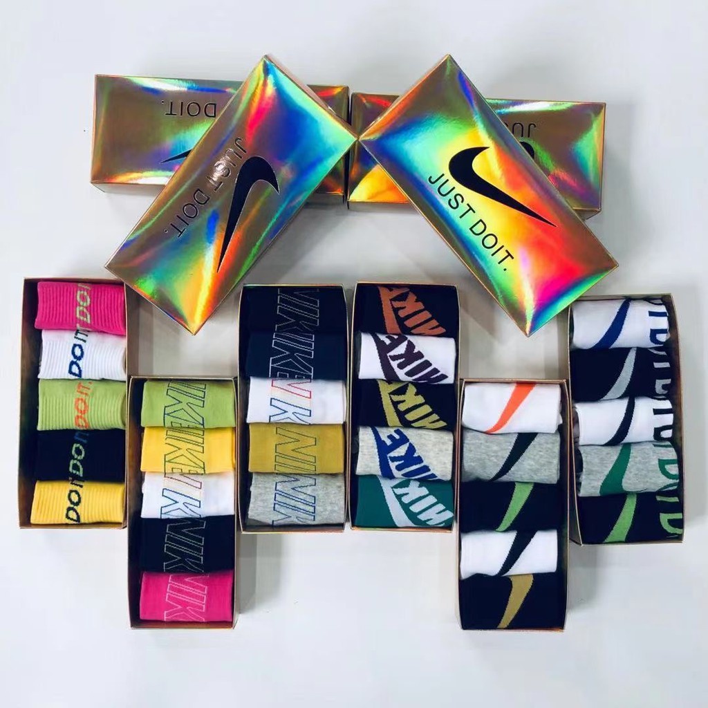 Set 5 Đôi Vớ Thể Thao NIKE Thời Trang Cho Nam Nữ