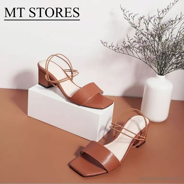 GIÀY SANDAL NỮ QUAI HẬU GÓT VUÔNG 5CM MTSTORES CÓ BẢO HÀNH