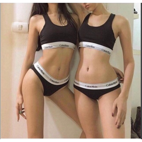 Bộ Đồ Lót Nữ Loại Đẹp Cổ Tròn Sẵn Mút Ngực hàng đẹp