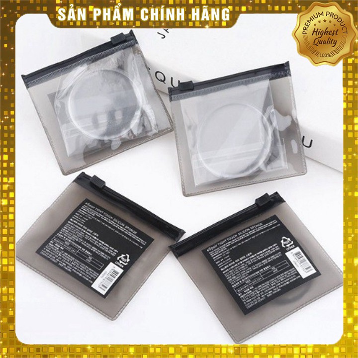 MAU HOT  -Bộ 2 Mút tán kem Silicon-bông silicon tán kem nền + Tặng kèm hình dán sieu RE