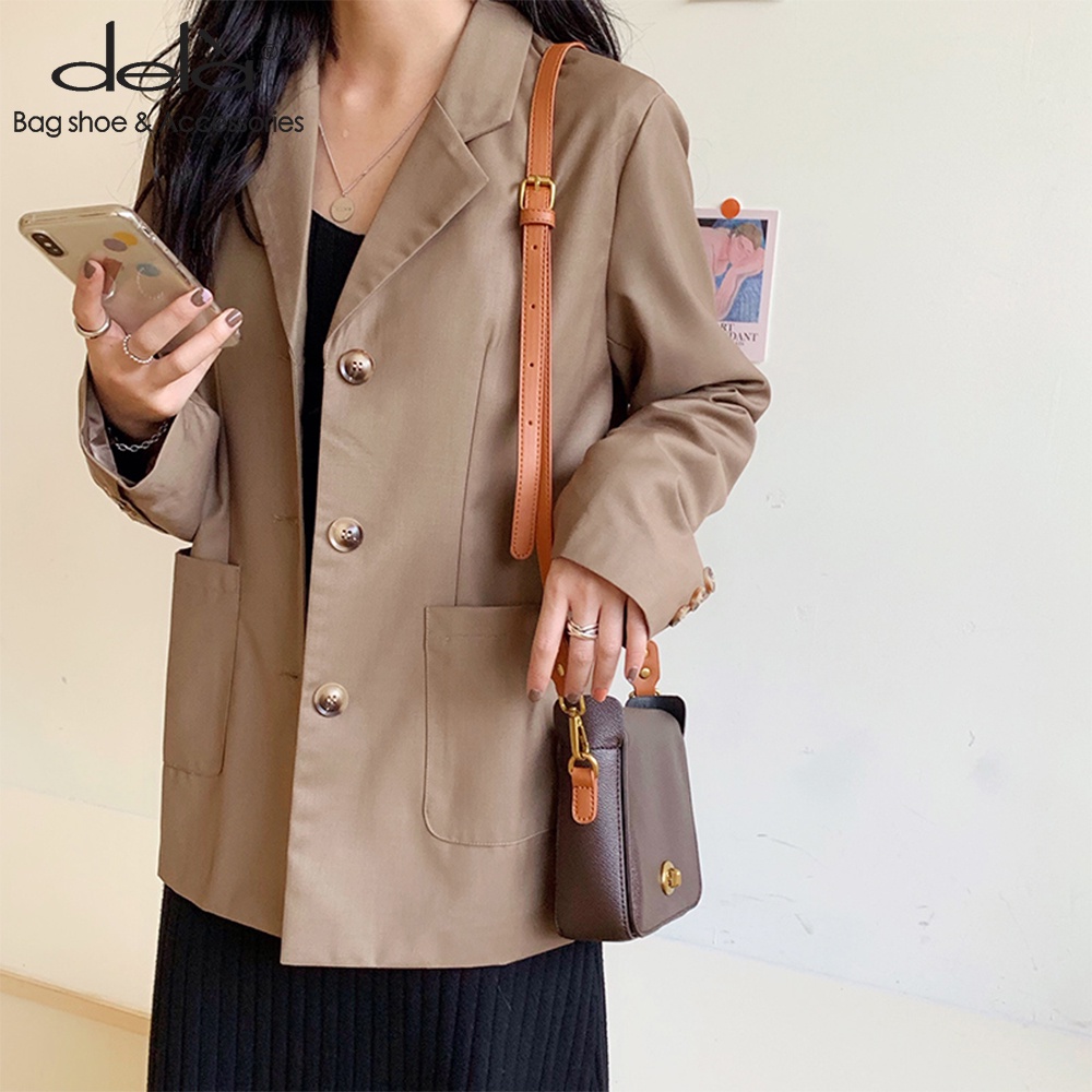 Dela Túi Đeo Vai mini Hình Vuông Phong Cách vintage Hàn Quốc Thời Trang Mới Cho Nữ