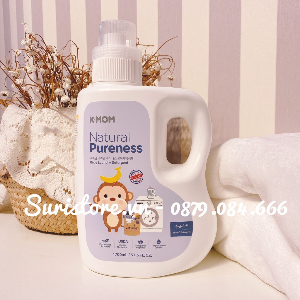 Nước GIẶT, xả đồ sơ sinh hữu cơ K-MOM Hàn Quốc