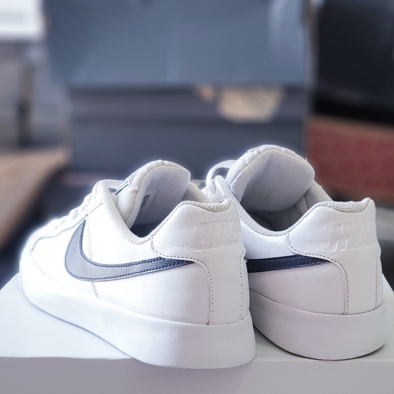Giày Tennis Court Royale White Black, nhiều size, real 2hand