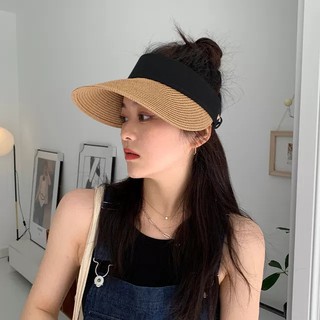 Mũ cói nửa đầu nữ chống nắng Hàn Quốc cao cấp, Nón cói nửa đầu nữ chống nắng Hàn Quốc cao cấp MULIE Shop A5