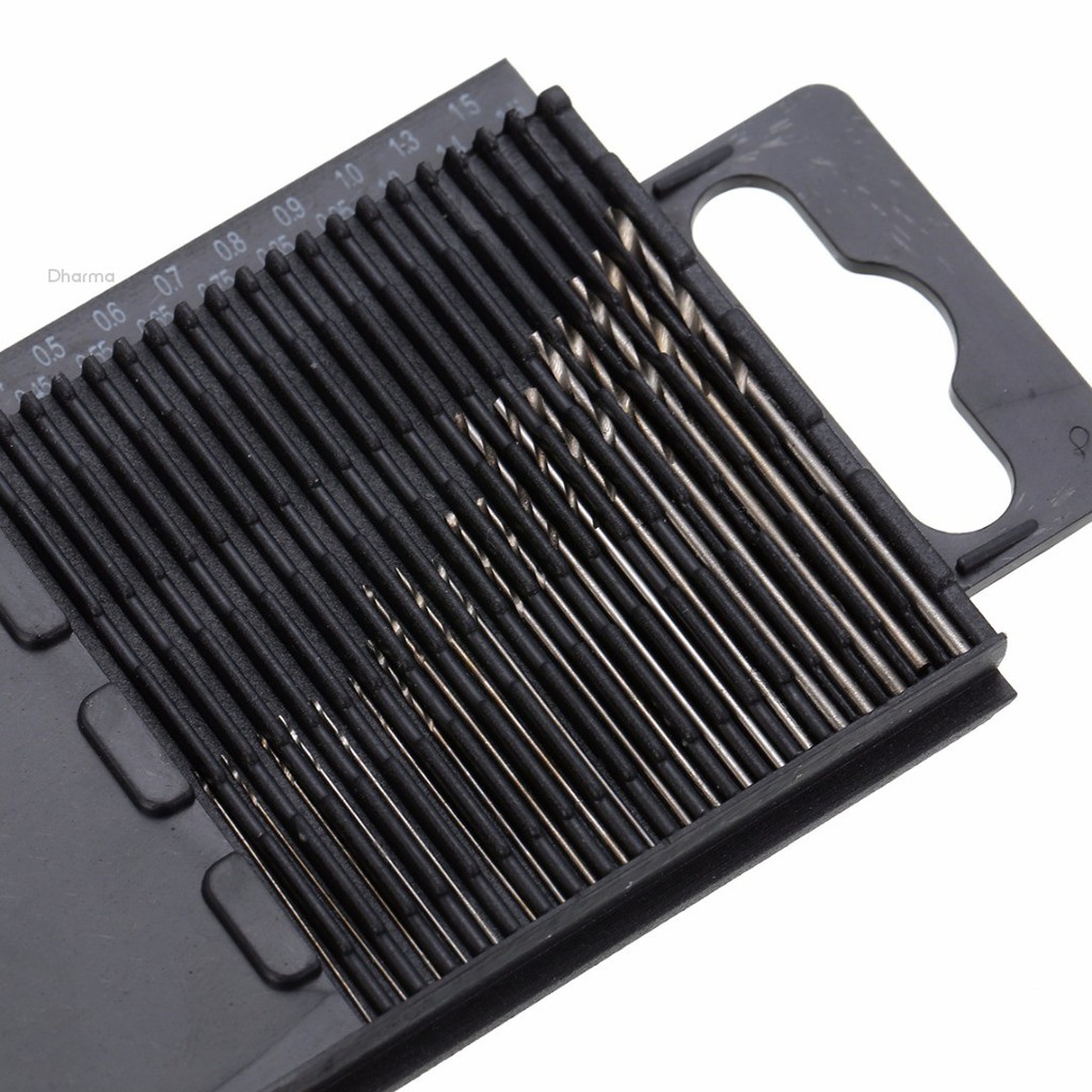 Hộp 20 Mũi Khoan Xoắn Mini HSS 0.3-1.6mm